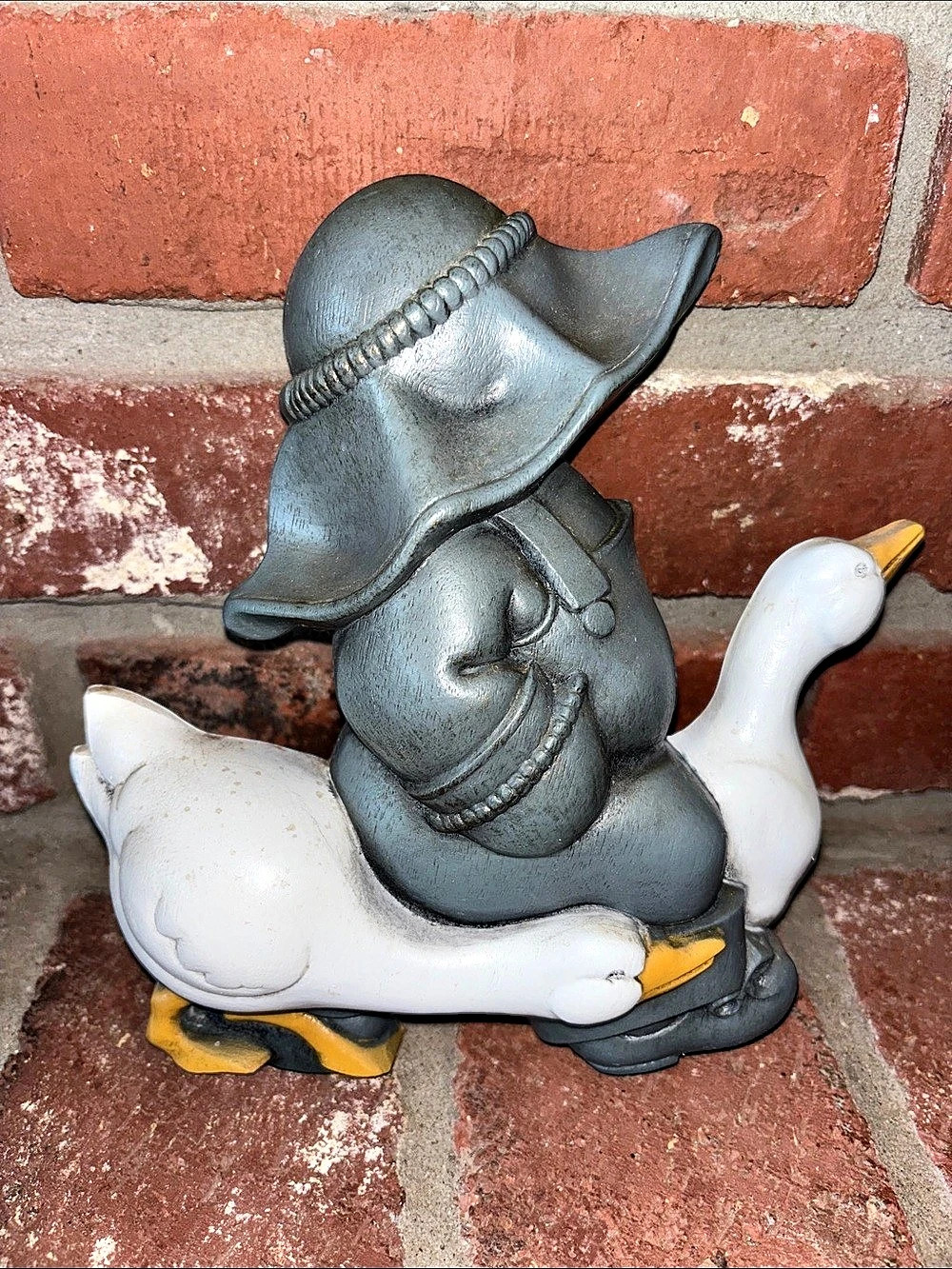 Vintage Burrwood Products Co. Goose Geese Decor Figure 9”L 8.5”W
